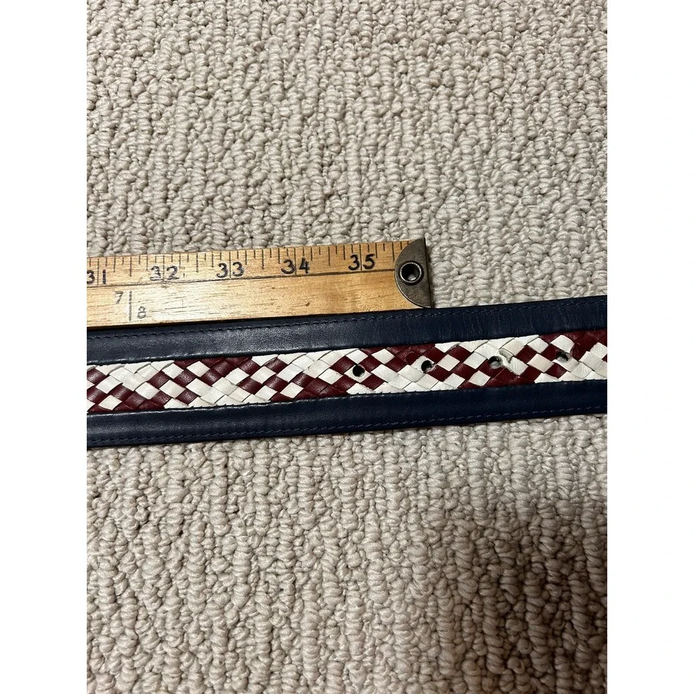Vintage Wide Navy Steerhide Belt - 38‎ Inches Waist Size 32-34